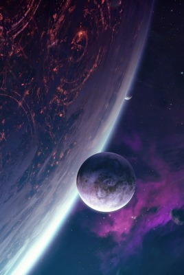 планеты космос фиолетовый