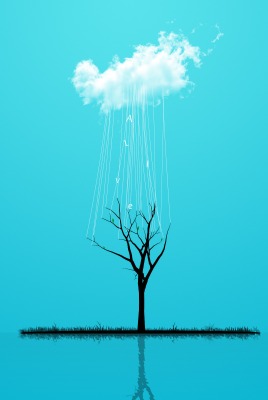 Дерево облако островок
