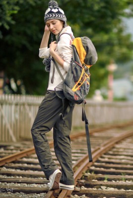 девушка рельсы рюкзак girl rails backpack