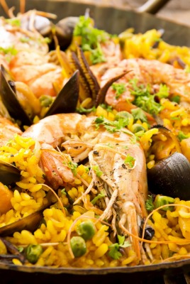 Морепродукты мидии еда рис желтый