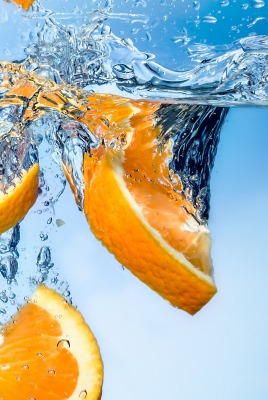 еда апельсины вода