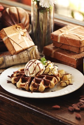 еда вафли кофе food waffles coffee