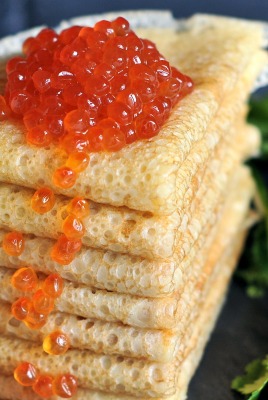 икра блины caviar pancakes