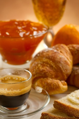 еда круасаны кофе повидло варенье food croissants coffee jam