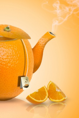 чайник апельсин графика чай