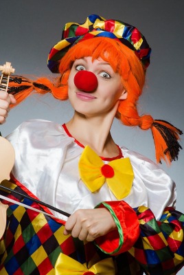 клоун скрипка девушка костюм