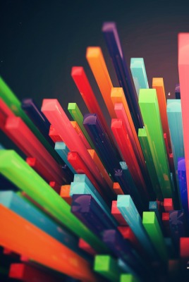стержни столбы графика рендеринг цвета радуга