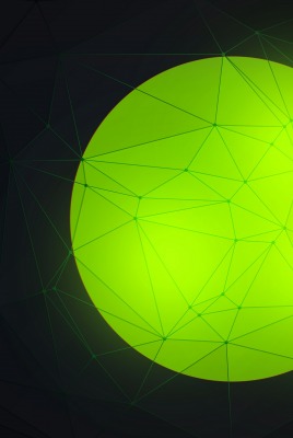 круг зеленый линии сетка