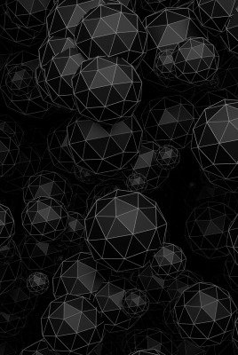 шары сфера черный графика рендеринг полигоны