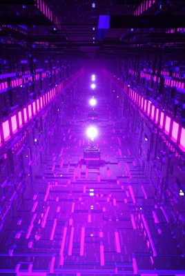 тоннель свечение неон фиолетовый