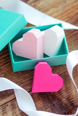 любовь оригами сердца бумага