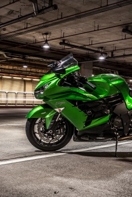 зеленый мотоциклы kawasaki