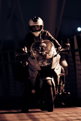 мотоциклист мотоцикл ночь
