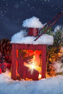 лампа свеча снег рождество lamp candle snow Christmas