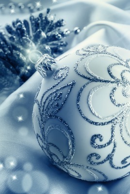 шар серебристый елочный ball silver Christmas
