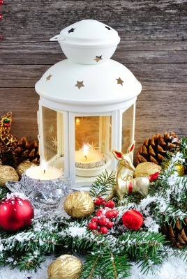 новый год рождество лампа свеча украшения