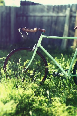 велосипед на лужайке