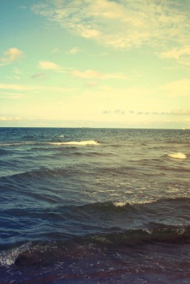 море, волны, закат