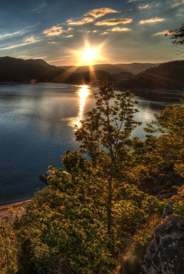 Солнце восход озеро высота