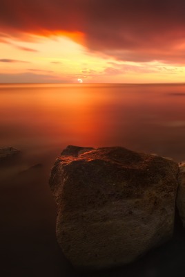 Природа вода камни море скалы солнце