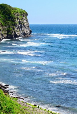 природа море скалы трава горизонт nature sea rock grass horizon