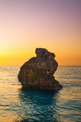 природа скалы горизонт море Лефкас Греция nature rock horizon sea Lefkada Greece