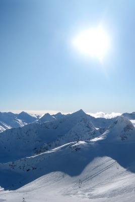 снег горы солнце snow mountains the sun