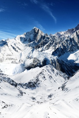 горы вершины снег mountains the top snow