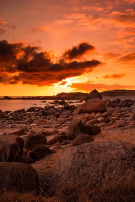 природа вечер закат небо облака море горизонт nature evening sunset the sky clouds sea horizon