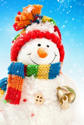 Снеговик зима шарф