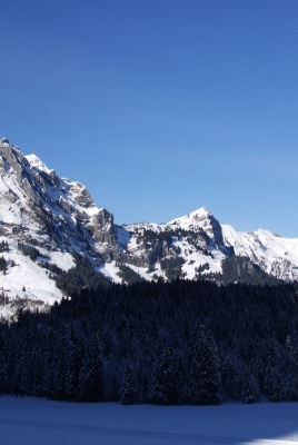 зима горы снег winter mountains snow