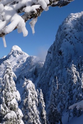 снег горы зима snow mountains winter