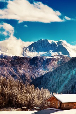 горы снег зима mountains snow winter