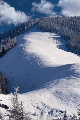 склон гора снег зима the slope mountain snow winter