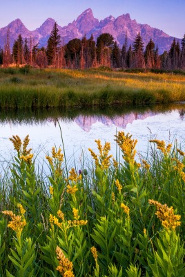 озеро закат горы the lake sunset mountains