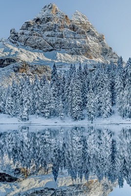 снег зима озеро гора snow winter the lake mountain