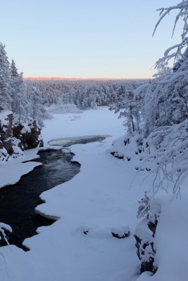 речка зима снег the river winter snow