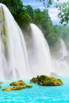 водопад обрыв природа