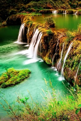 природа река водопад
