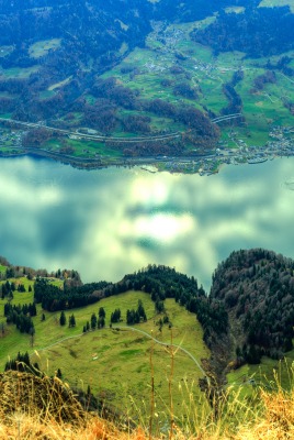 озеро горы высота вода отражение