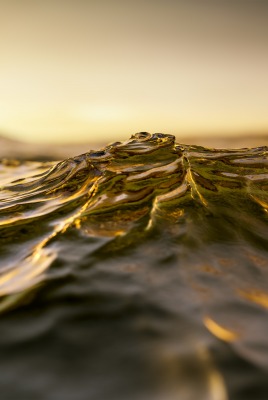 золотой закат волна вода море