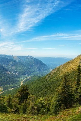 лето горы пейзаж высота горизонт