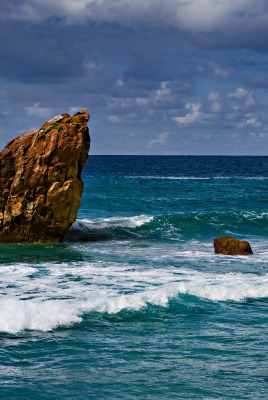 камень скала горизонт море