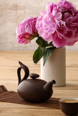 спа чайник ваза цветок