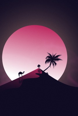 пустыня верблюд пальма вершина