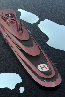 яхта льдины айсберг вертолет