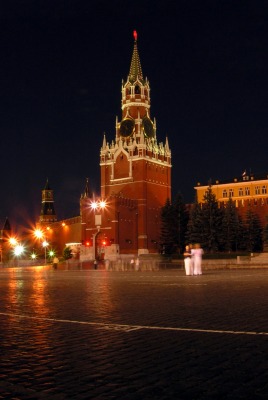 ночная красная площадь Москва