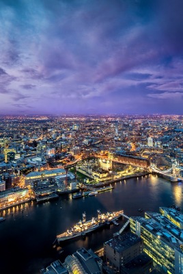 Лондон с высоты темза