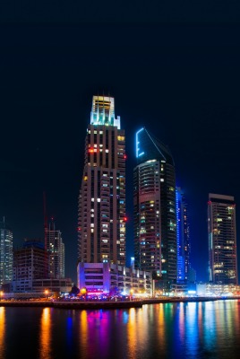 небоскребы мегаполис ночь