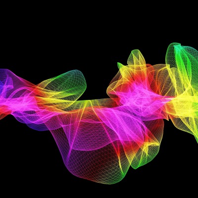 абстракция сетка кривые радуга